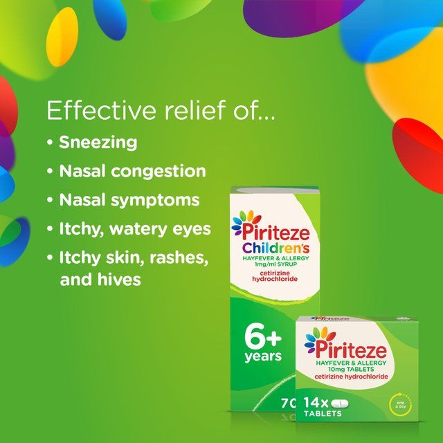 Piriteze Hayfever &amp;amp; Allergy Relief Antihistamine Cetirizine Tablets   30 per pack