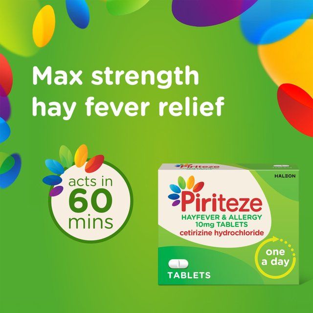 Piriteze Hayfever &amp;amp; Allergy Relief Antihistamine Cetirizine Tablets   30 per pack