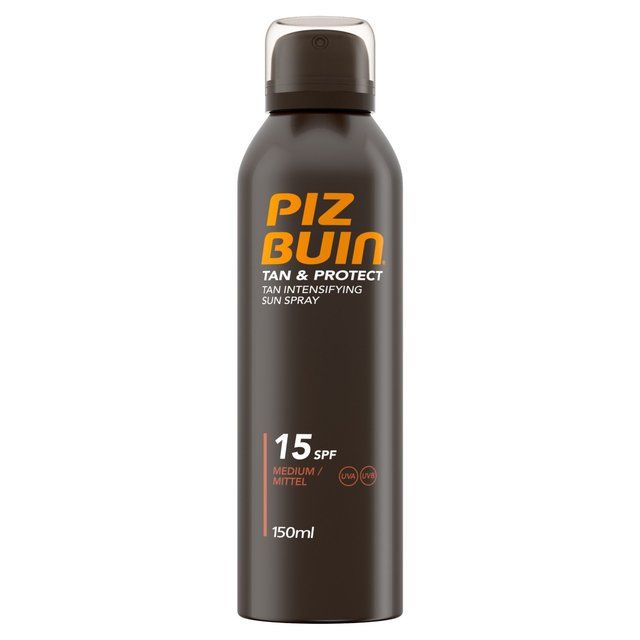 Piz Buin Tan &amp;amp; Protect SPF 15 Sunscreen Spray Tan Intensifying   150ml