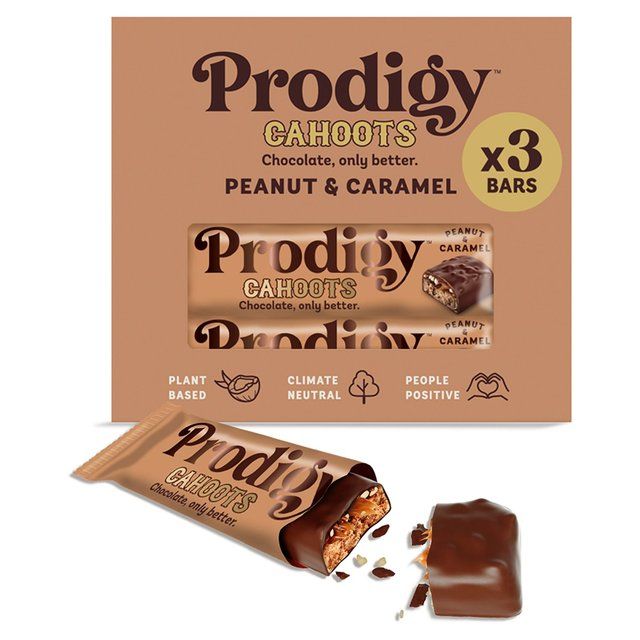 Prodigy Peanut &amp;amp; Caramel Cahoots Chocolate Bar Multipack   3 x 45g
