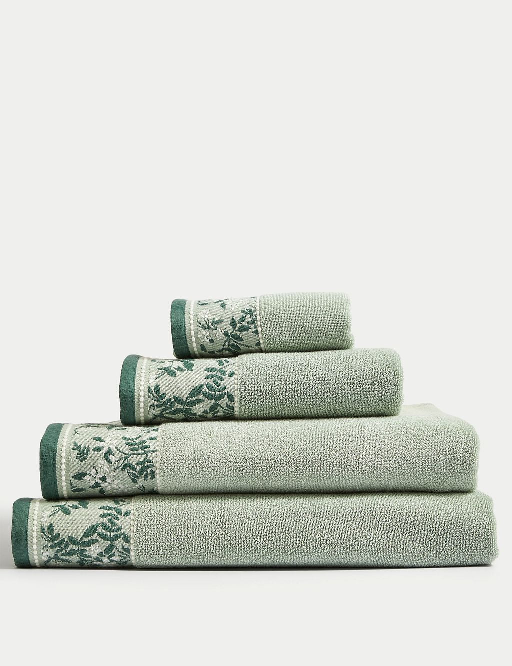 Pure Cotton Woven Floral Towel
