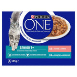 Purina One Senior 7+ Mini Fillets Salmon &amp;amp; Ocean Fish Wet Cat Food    8 x 85g