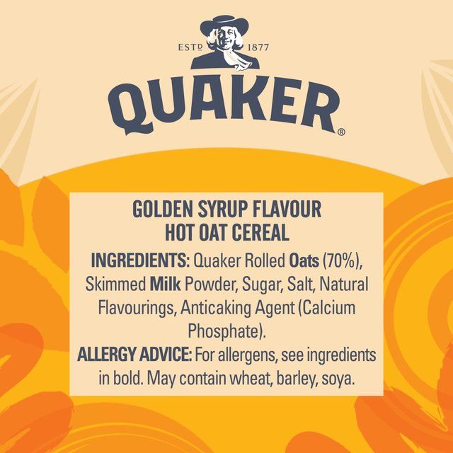 Quaker Oat So Simple Golden Syrup Porridge Cereal Big Pot   76g