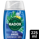 Radox Feel Awake Sea Minerals 2in1 Shower Gel Body Wash Shampoo 225ml