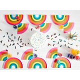 Rainbow Paper Party Plates   12 per pack
