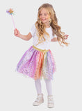Rainbow Star Tutu Skirt &amp;amp; Wand Fancy Dress Set 3-5 years
