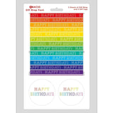 Rainbow Stripe Gift Wrap Sheets &amp;amp; Tags   2 per pack