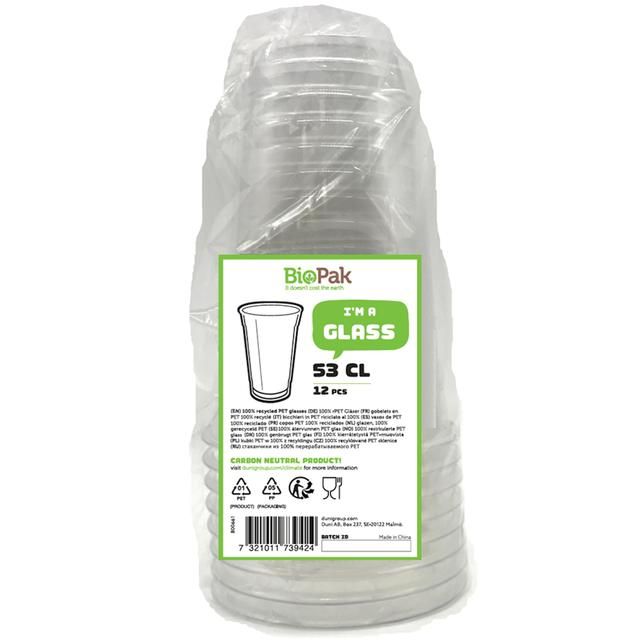 Recycled Plastic 530ml Party Glasses   12 per pack