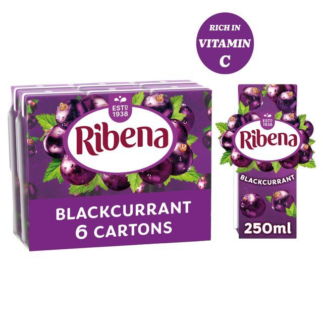 Ribena Blackcurrant Juice Cartons   6 x 250ml