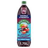 Robinsons Double Strength No Added Sugar Squash Apple &amp;amp; Blackcurrant Squash 1.75L