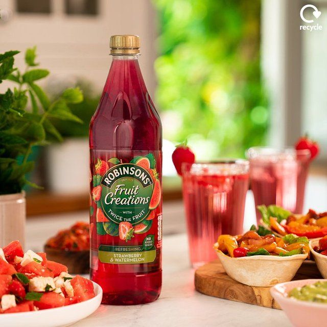 Robinsons Fruit Creations Strawberry &amp;amp; Watermelon No Added Sugar   1L