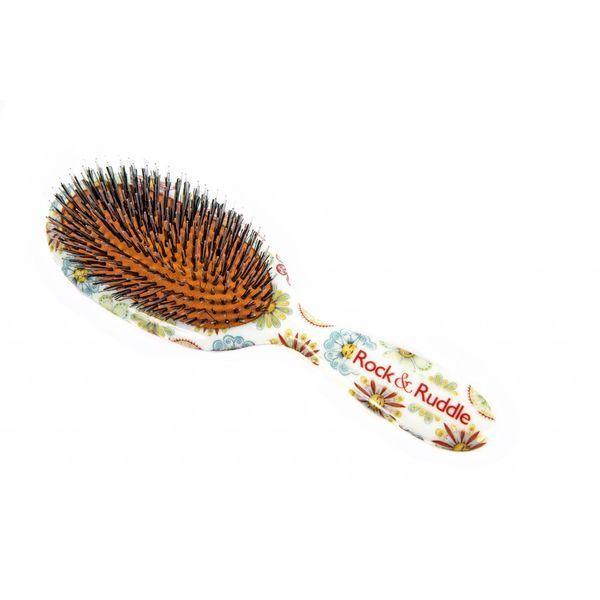 Rock &amp;amp; Ruddle Flowers &amp;amp; Faces Small Pure Bristle Hairbrush