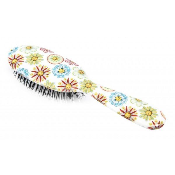 Rock &amp;amp; Ruddle Flowers &amp;amp; Faces Small Pure Bristle Hairbrush