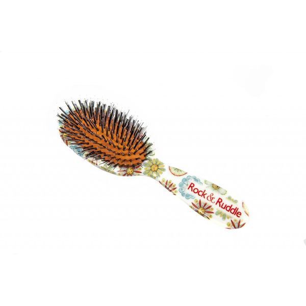 Rock &amp;amp; Ruddle Flowers &amp;amp; Faces Small Pure Bristle Hairbrush