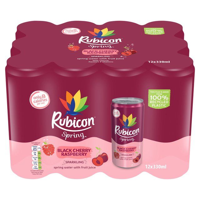 Rubicon Spring Black Cherry &amp;amp; Raspberry 12x330ml   12 x 330ml