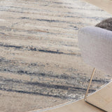 Rustic Textures Rustic Beige &amp;amp; Grey Circle Rug, 160cm