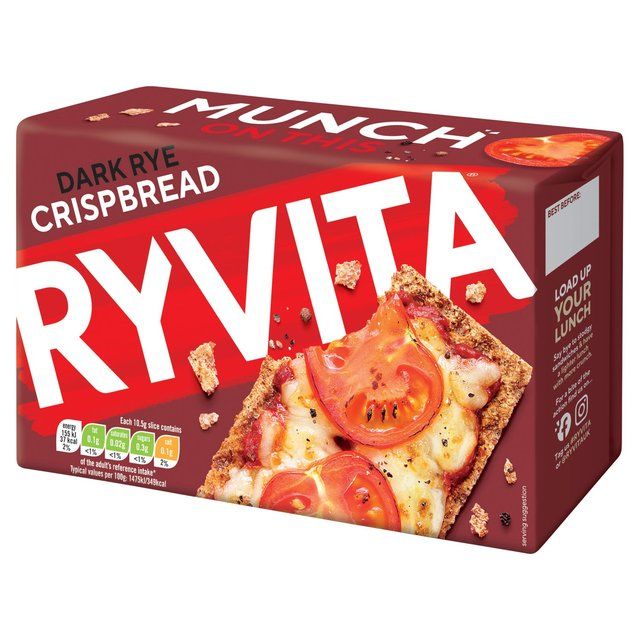 Ryvita Crispbread Dark Rye Crackers   250g