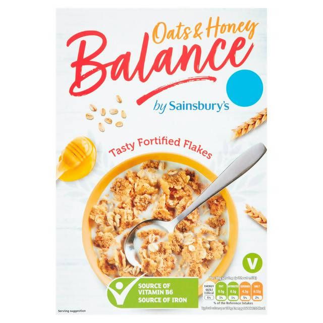 Sainsbury's Balance Flakes Honey &amp;amp; Oats 500g