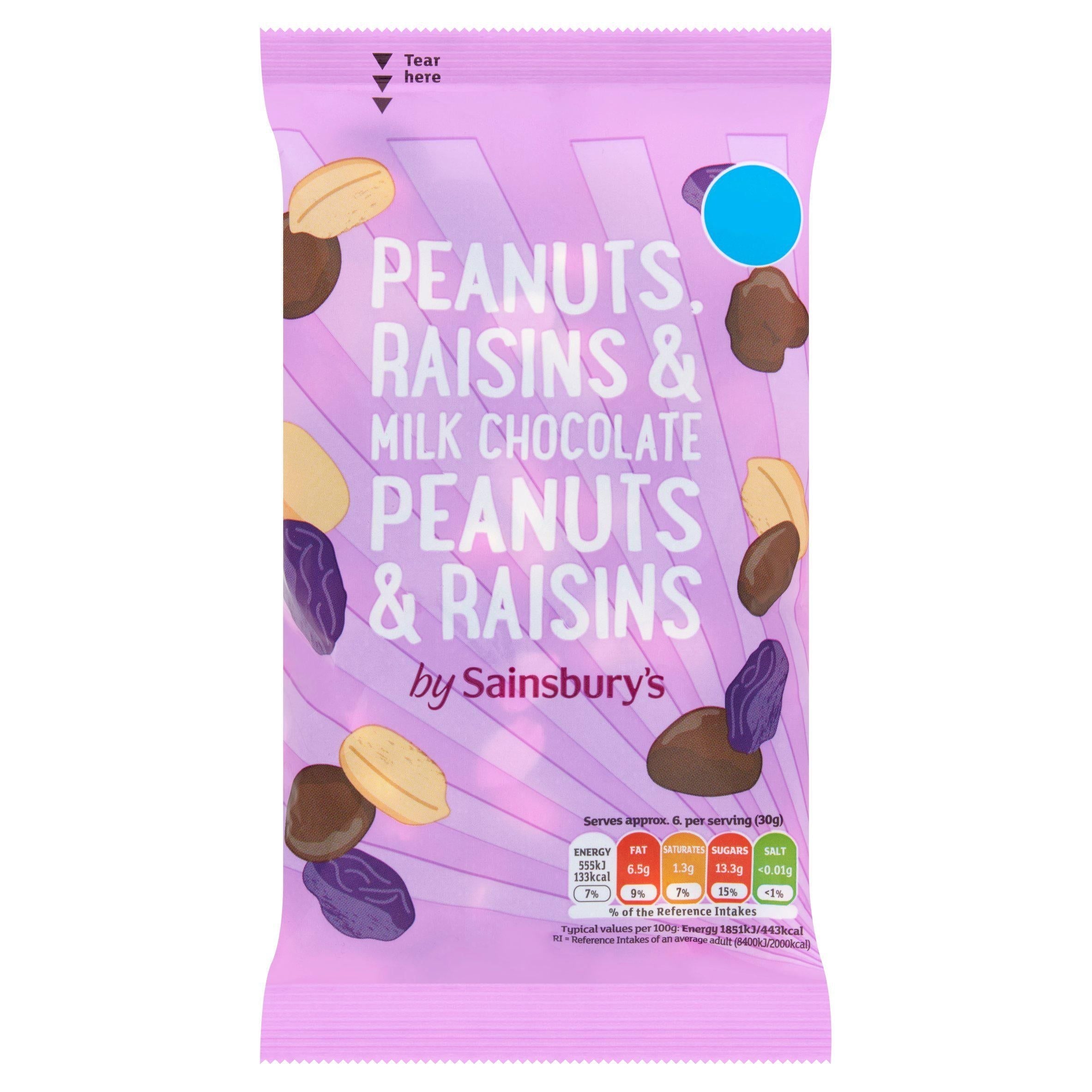 Sainsbury's Chocolate Peanut &amp;amp; Raisin Mix 200g