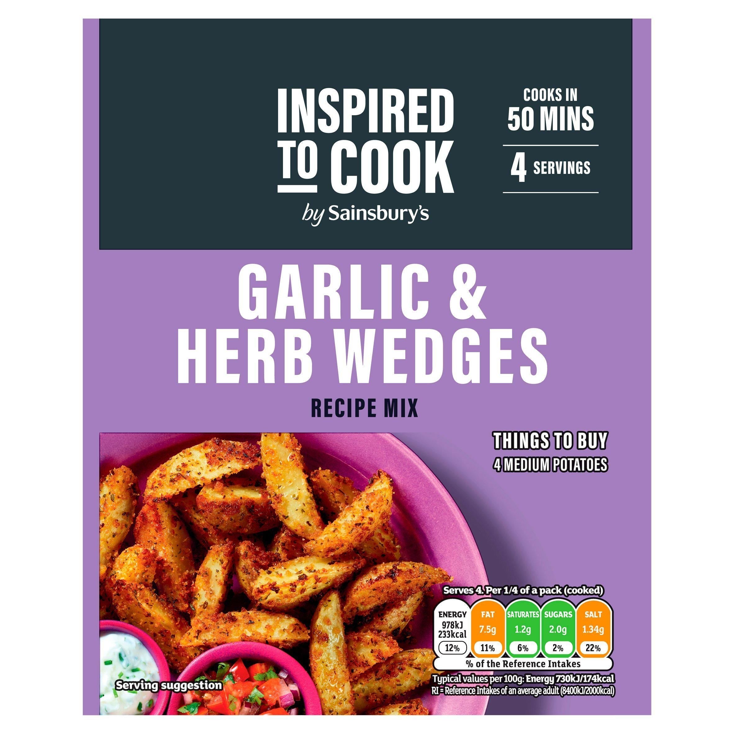 Sainsbury's Garlic &amp;amp; Herb Wedges Recipe Mix, Inspired to Cook 38g