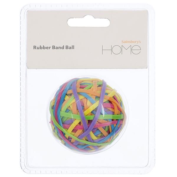 Sainsbury's Home Rubber Band Ball Assorted Colours 75g