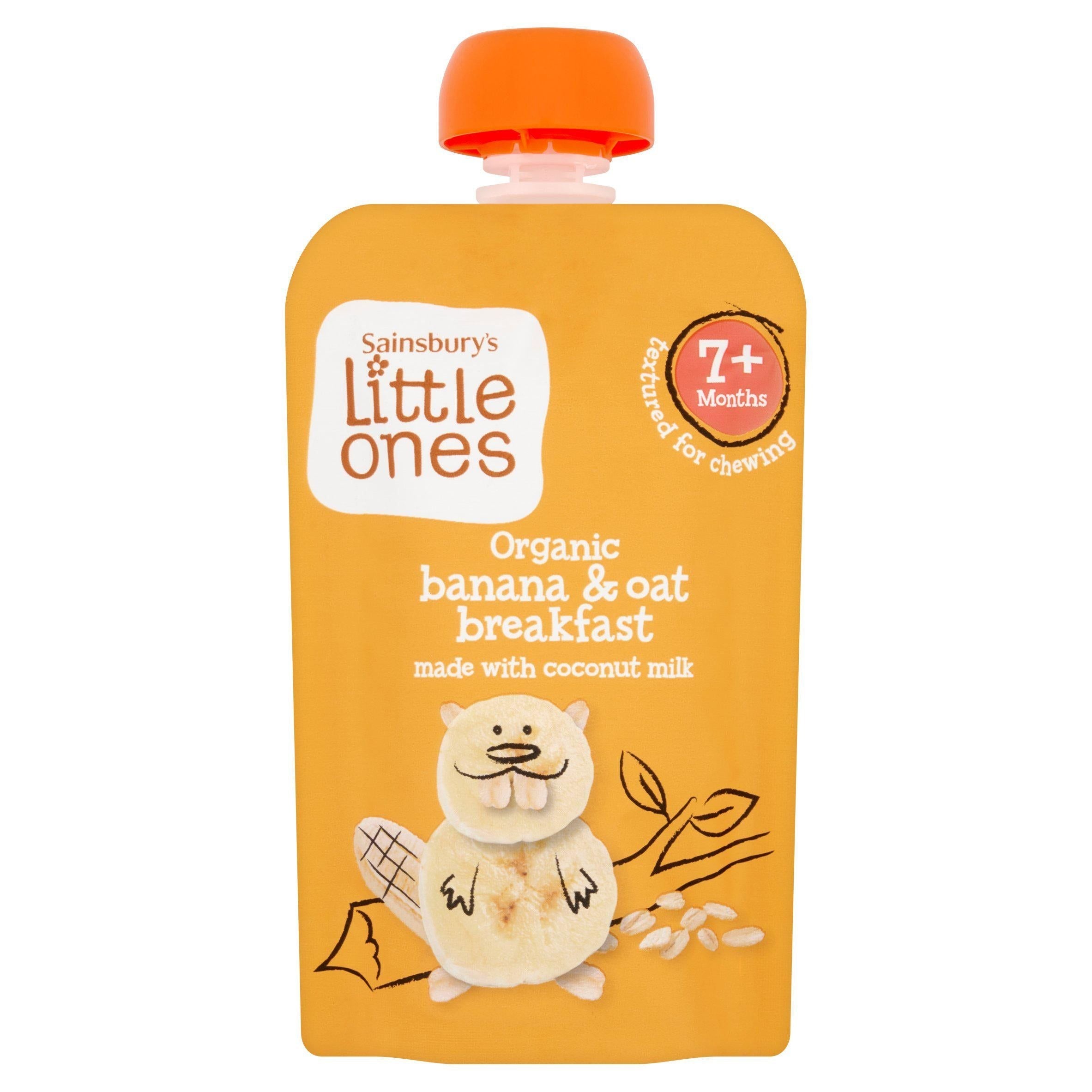 Sainsbury's Little Ones Organic Banana &amp;amp; Oat Breakfast 7+ Months 100g