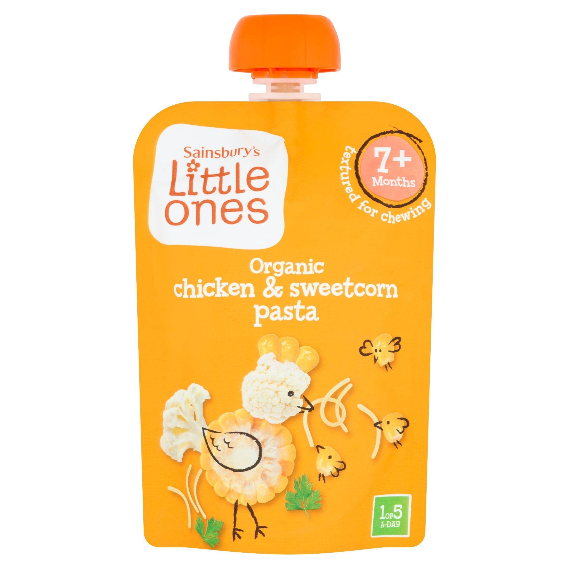 Sainsbury's Little Ones Organic Chicken &amp;amp; Sweetcorn Pasta 7+ Months 130g