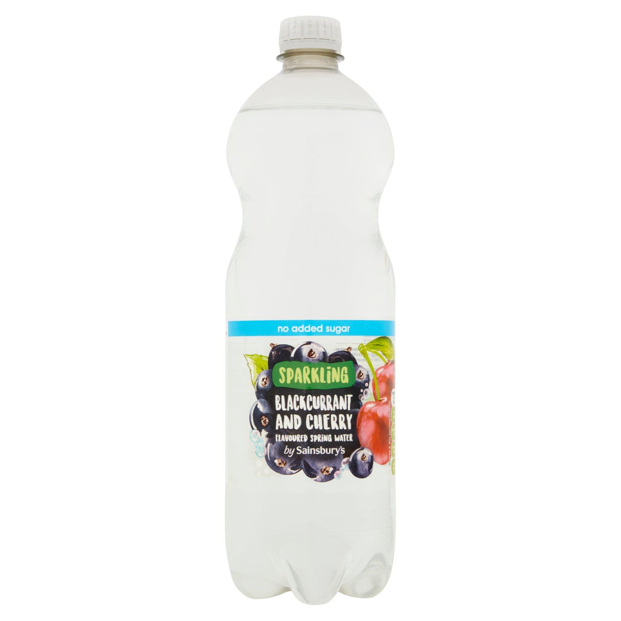 Sainsbury's Sparkling Flavoured Water, Blackcurrant &amp;amp; Cherry 1L