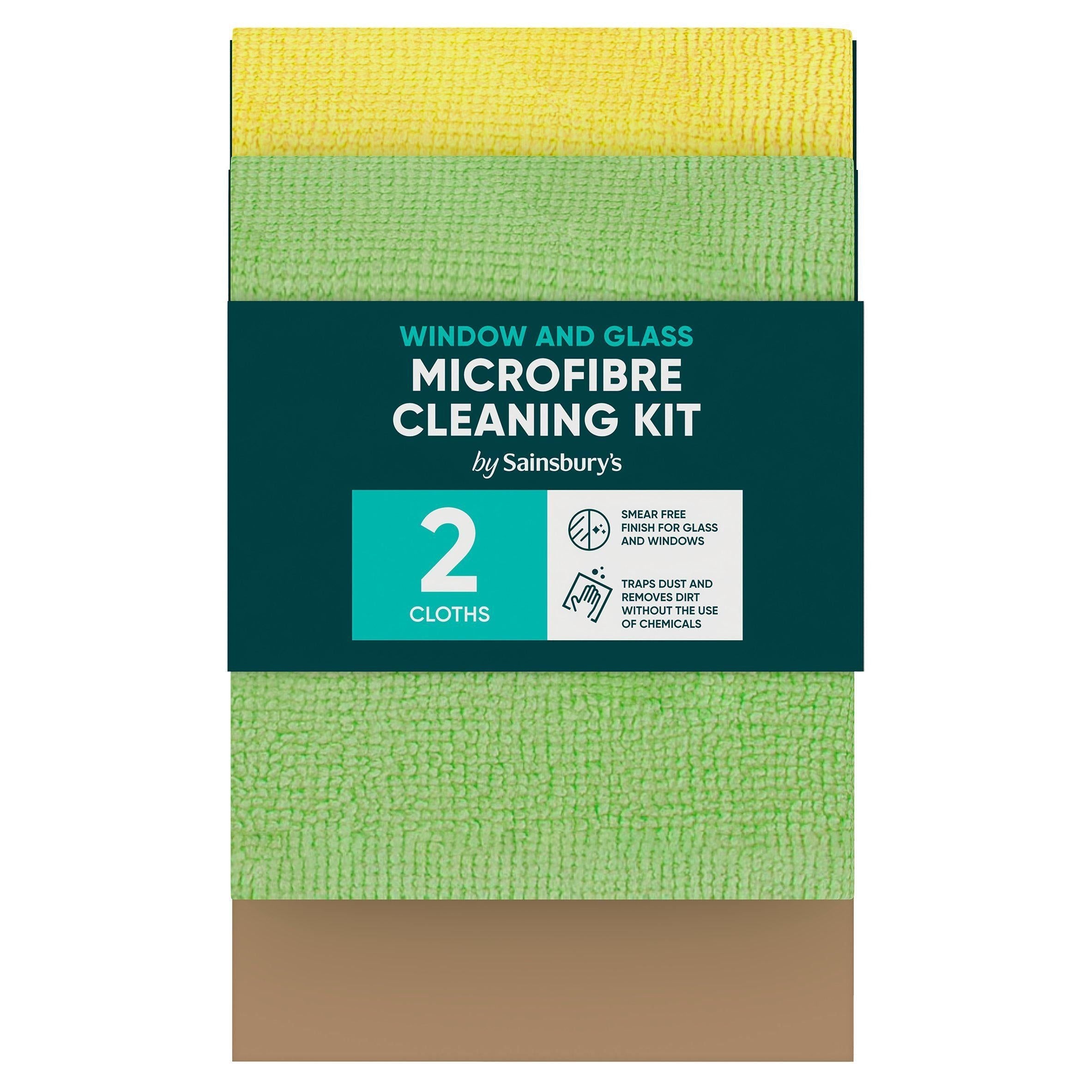 Sainsbury's Window &amp;amp; Glass Microfibre Cleaning Kit