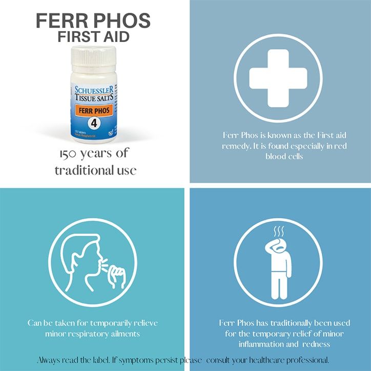 Schuessler Tissue Salts Ferr Phos 4 125 Tablets