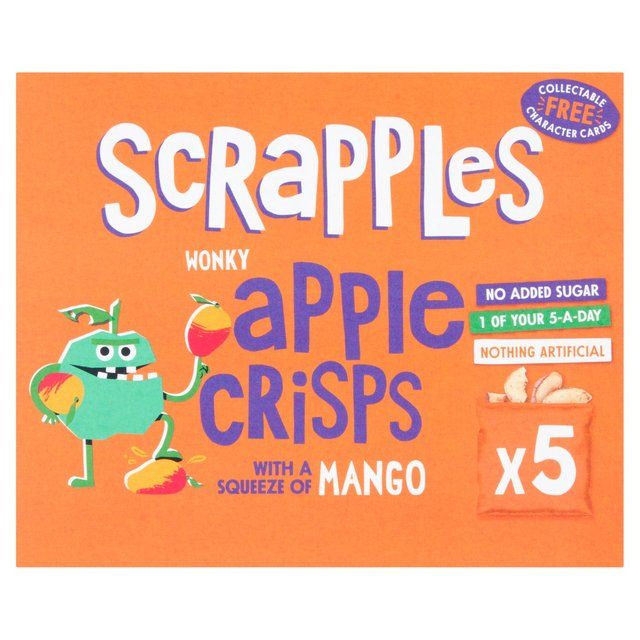 Scrapples Kids Apple &amp;amp; Mango Crisps Multi-Box   5 x 12g