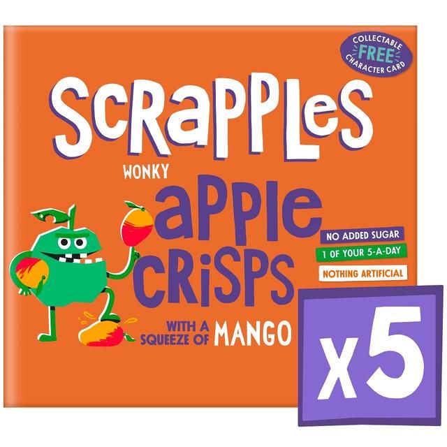 Scrapples Kids Apple &amp;amp; Mango Crisps Multi-Box   5 x 12g