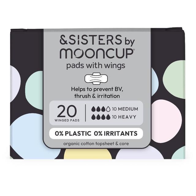 &SISTERS by Mooncup Organic Cotton Pads Mixed Day & Night   20 per pack - McGrocer