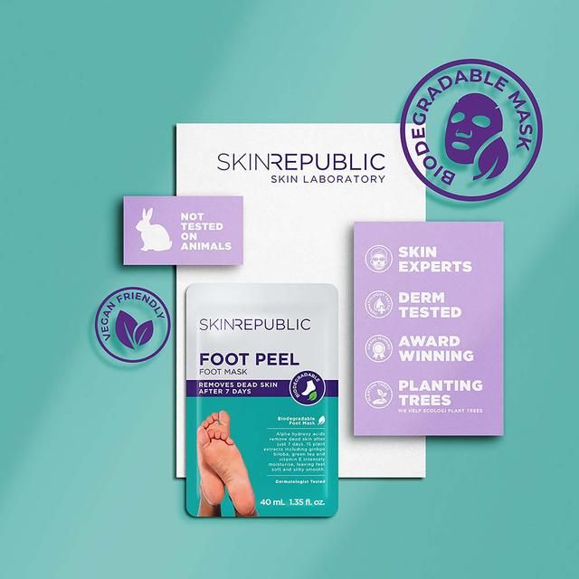 Skin Republic Biodegradable Foot Peel   1pair