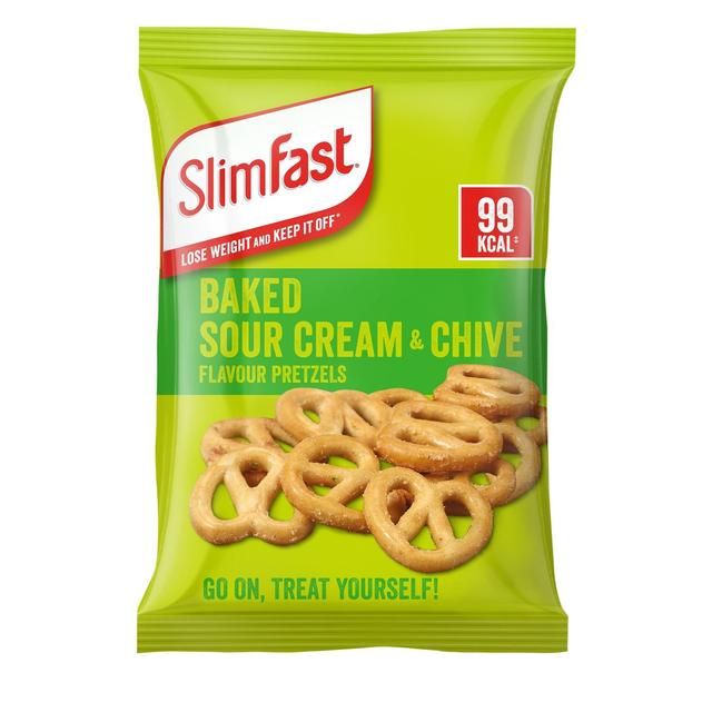 SlimFast Snack Bag Sour Cream &amp;amp; Chive Pretzel   23g