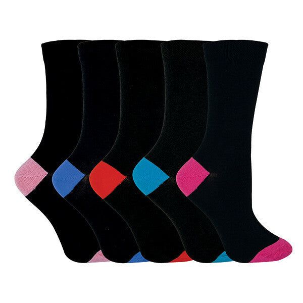 Sock Snob Ladies Heel &amp;amp; Toe Cotton Socks 4-8 UK