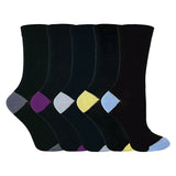 Sock Snob Ladies Heel &amp;amp; Toe Cotton Socks 4-8 UK CS2 / 5EA