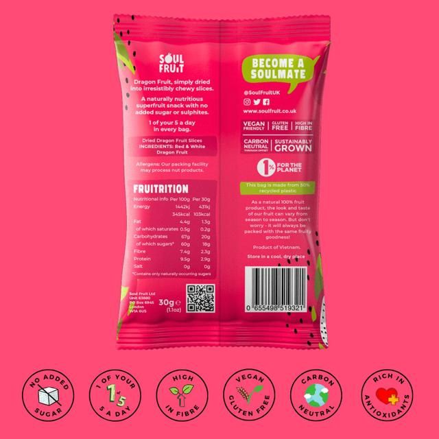 Soul Fruit Soft Dried Dragon Fruit   30g