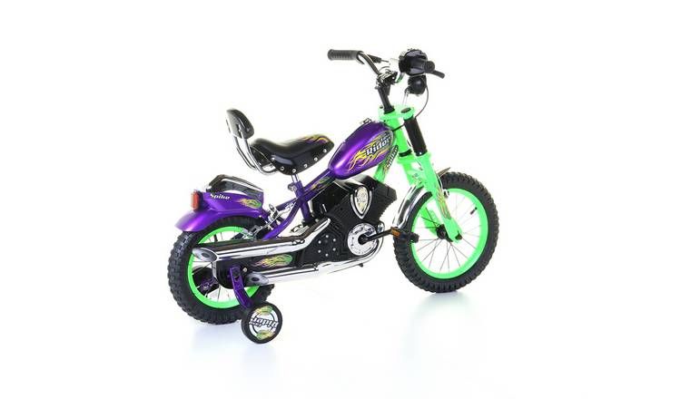 Spike Chopper 14 inch Wheel Size Kids Beginner Bike - Green
