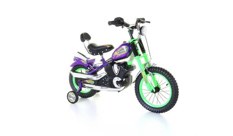 Spike Chopper 14 inch Wheel Size Kids Beginner Bike - Green